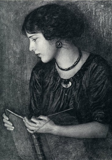 andrej33:  BENDA-Wladyslaw-Theodor - Young Woman with Book