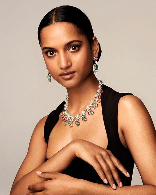 shadowandbonecentral:AMITA SUMAN Modelling for BVLGARI.