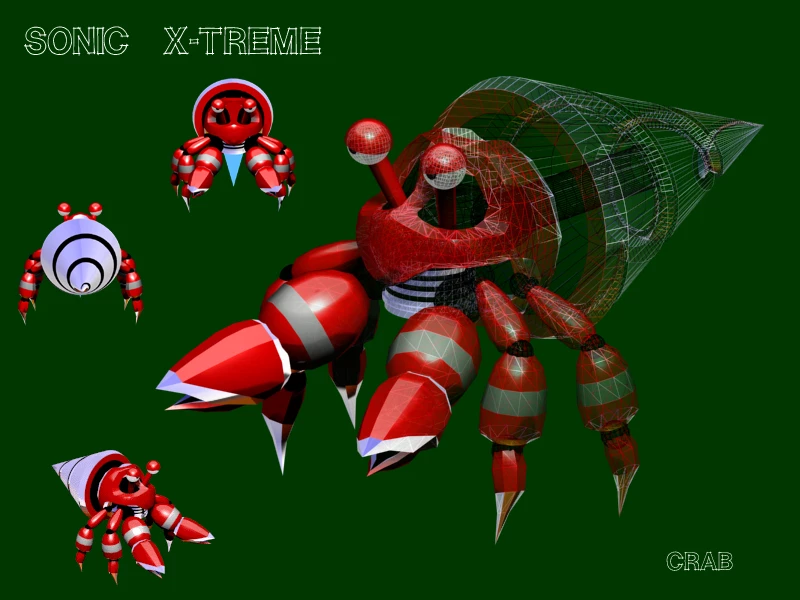 sonichedgeblog:  3D Render animations by @RossDPHarris of Crab, an enemy intended