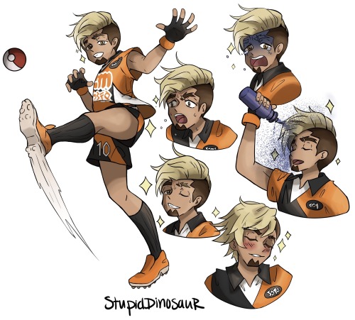 Meet Dempsey, the fighting type gym leader and a professional soccer player! He is very competitive 
