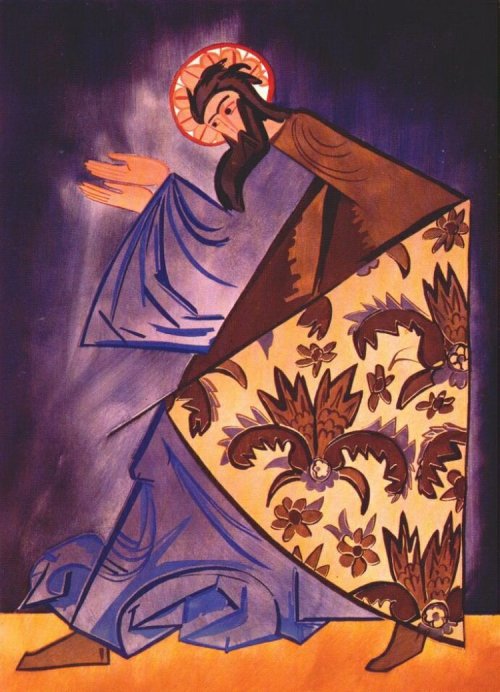 Costume designs by Natalia Goncharova from the ballet to spiritual music “Liturgy”, 1915