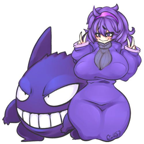 venomkid-64: ein457:  ein457:  DOOOD LOOOK !!!  I LOOVE BUSTY HEX MANIAC.  Inspired from the Doujin “HEX MANIAX”  Day reblog cause .. well it’s just too cute 😁   dis….I like dis….I like dis a lot 