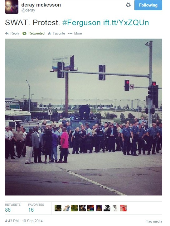 acacophony:  iwriteaboutfeminism:  Police continue to make arrests at Ferguson protest.