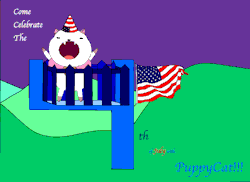 beeandpuppycat:  PuppyCat celebrating the 4th of July by Julia Cowle 