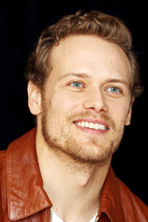 Sam Heughan attends the press conference of ‘The Spy Who Dumped Me’ in New York City (July 13, 2018)