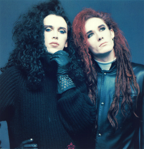 lipstick-glam-and-glitter:Pete Burns and Steve Coy, Dead or Alive