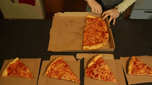 kiggor:Pizza Box Turns into Plates & Storage Unit