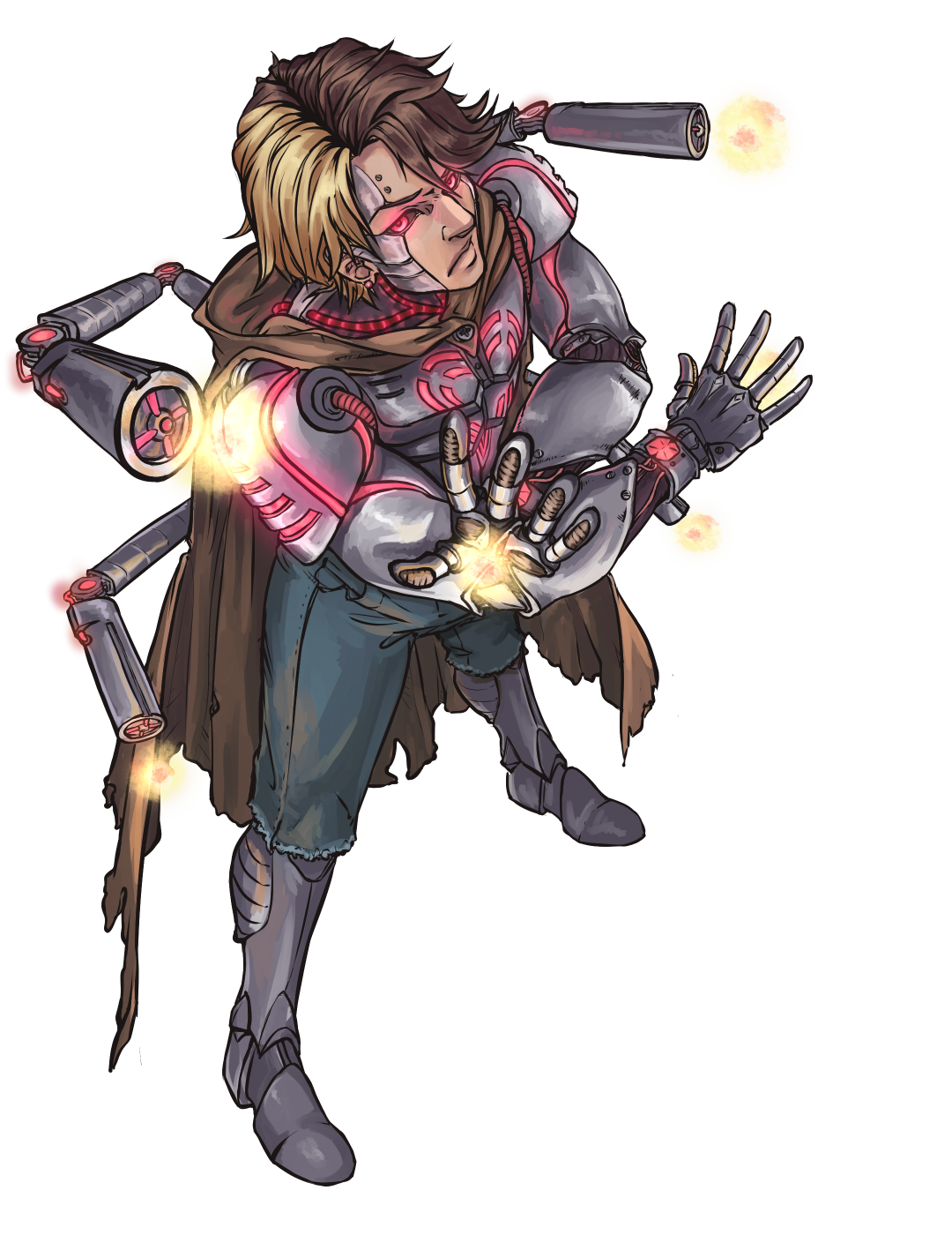 zeekappa:  Hexafusion meme ft. Genos from One Punch Man, Mettaton EX from Undertale