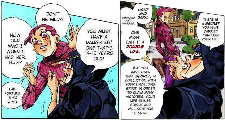 A dupla personalidade de Doppio - Comics de Jojo dubladas 