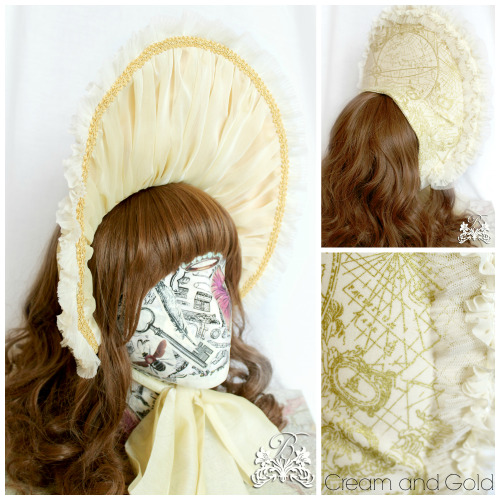 This elegant half bonnet was made by hand and is the perfect accessory to dress up an outfit! We&rs