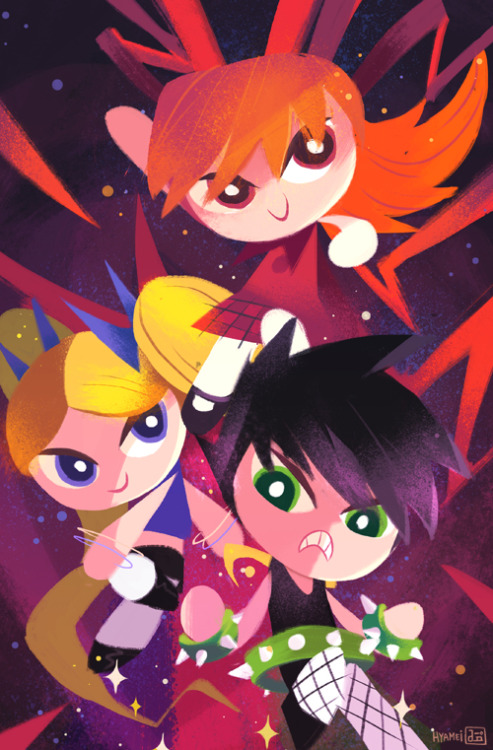 abbydraws: Powerpunk Girls (2014) I forgot I never posted this up! (from the Splendidly Evil: P