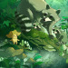 jramseyi:Raccoons and mushrooms