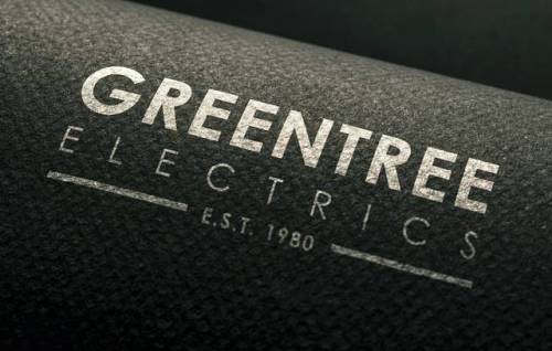 A closer look at they type from a sleek logo design we did for Greentree Electrics. Check out our Be