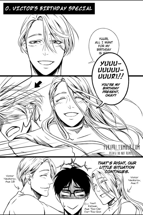 yukipri:  The only one who can win against me is me!: Victor’s B-Day SpecialAn almost 2-month late update to: Parts 1-5 of this Young!Victor -> Yuuri <- older!Victor comic series.Happy Birthday, (both!) Victors! <3 May your days be filled with