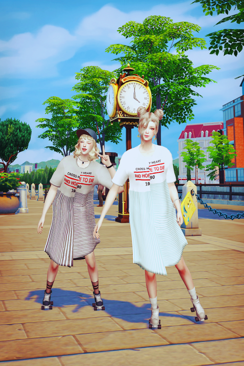 kiruluvnst:  dominationkid:  kiru’s t-shirt dress test shot ♥ sims   • kiruluvnst ⁃ timoni66hair • l