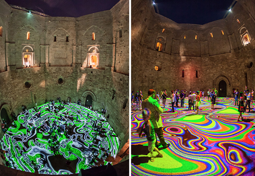 crossconnectmag:  Miguel Chevalier morphs italian castle with kaleidoscopic patterns.
