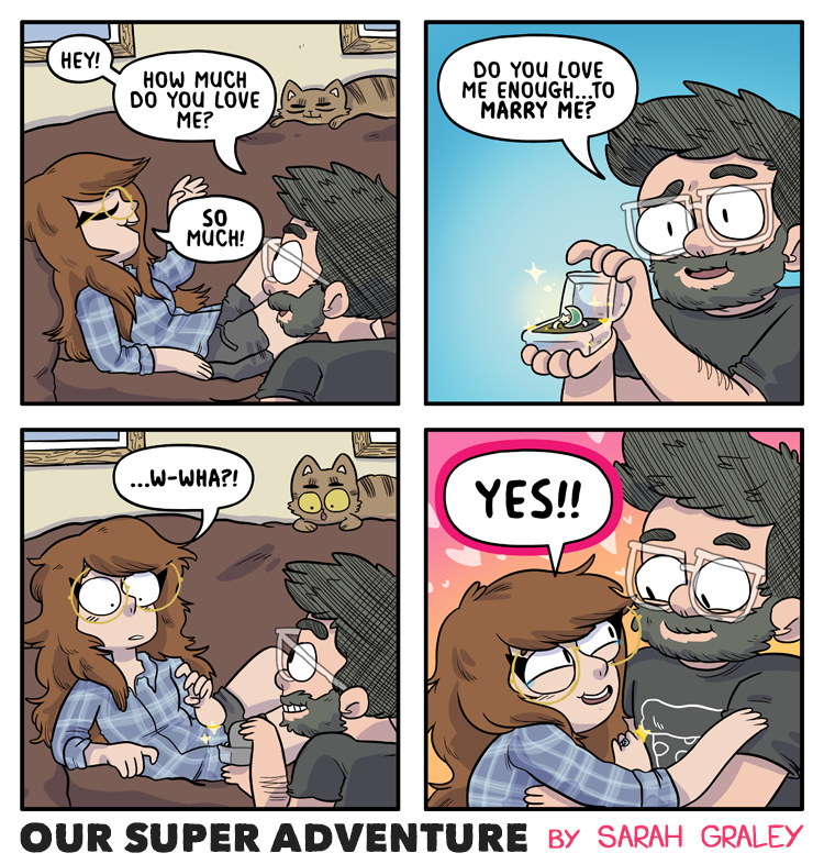 oursuperadventure:  Hey, me and Stef are now engaged!It was seven years ago on Friday