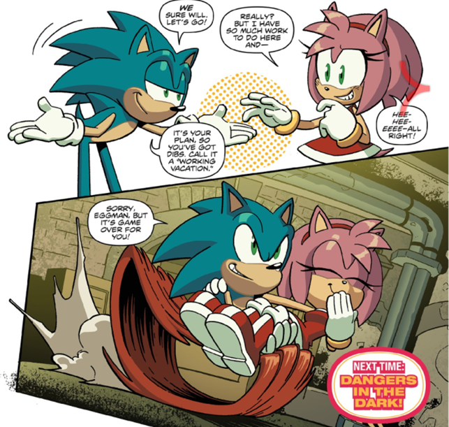 Sonic and Amy Photo: Sonic has something to say to amy