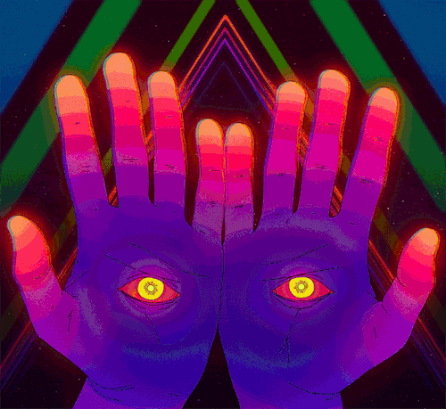 Psychedelic Energy Hands #2 (GIF)