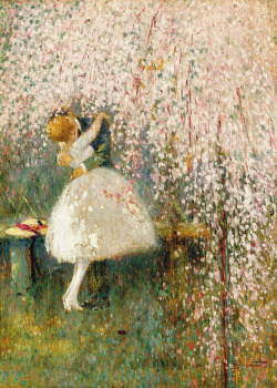 loumargi: Georges Picard (French, 1857-1946) Romance under the blossom tree