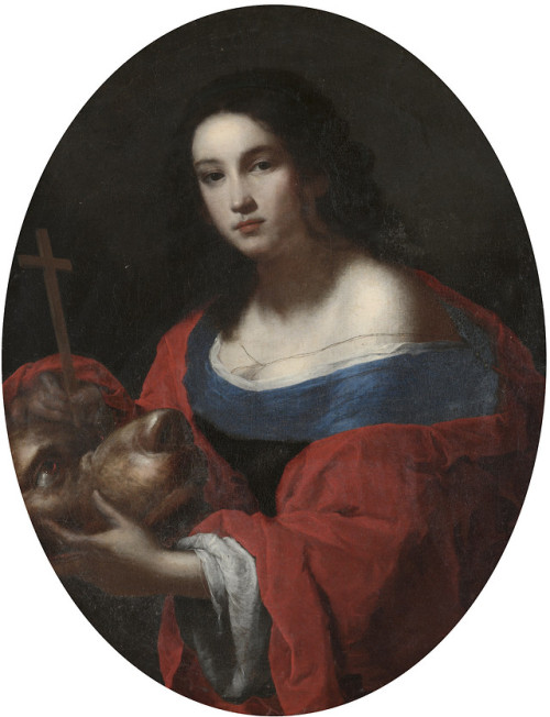 maertyrer:Giovanni MartinelliSaint Margaret with the Dragon oil on canvas, oval, made up, 86.5 x 6