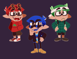 urfbownd:  drew some animatsu as squids on my off time :D