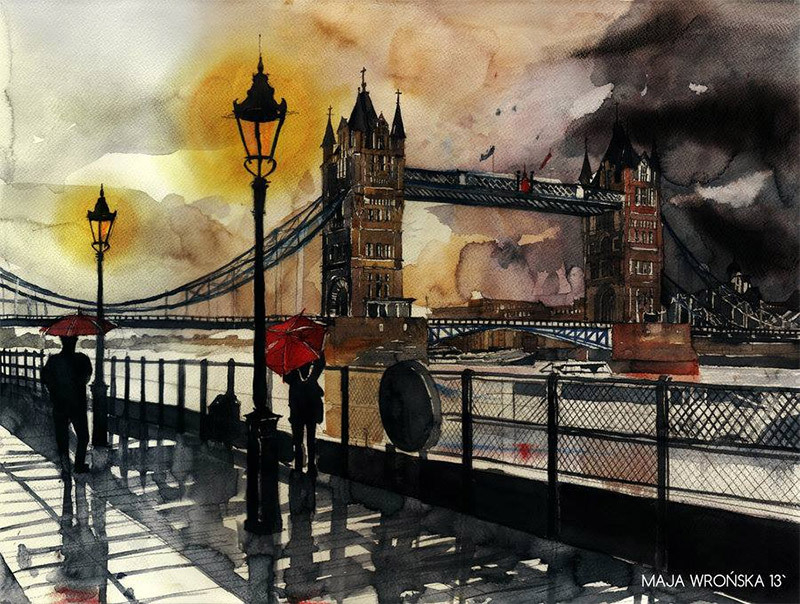 from89:   Architectural Watercolors by Maja Wronska  You Can Also Find Me -: Skumar’s :- Twitter | Facebook | We