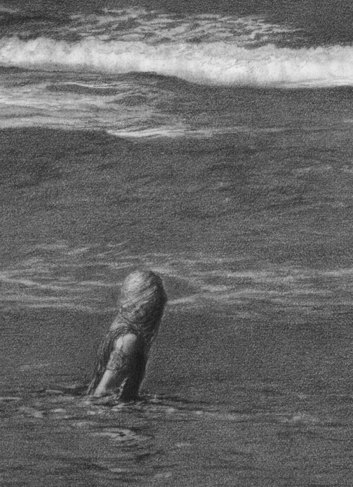 Alejandro García Restrepo (Medellín, Colombia) - El Mar Gris, 2014  Drawings: Pencils on Paper