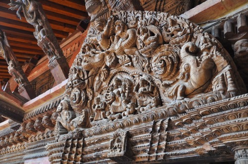 Wood carving from a nepali temple