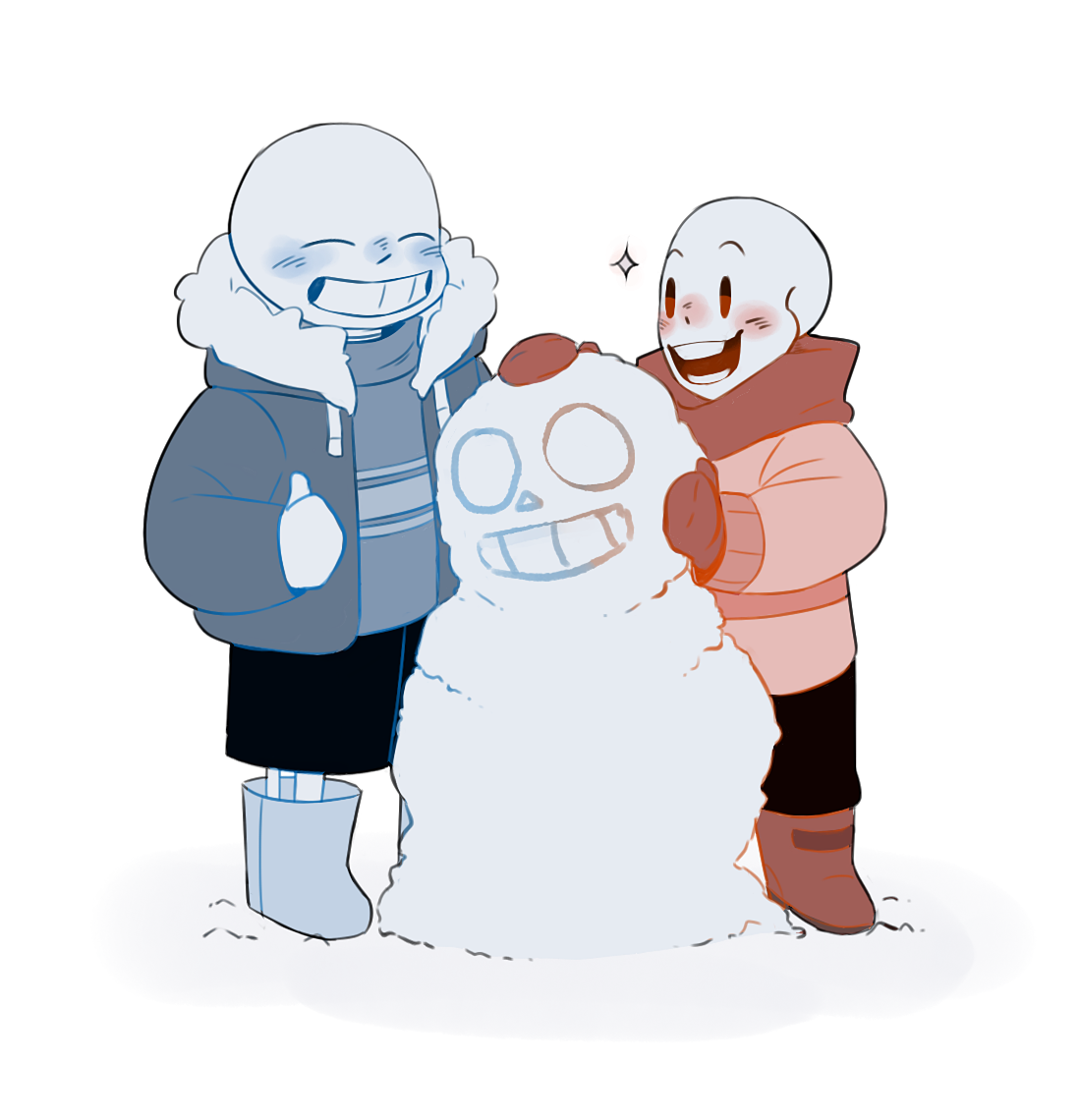 gowithoutsleep:  @ongoinginfinity here’s some baby bones playing in the snow~ 