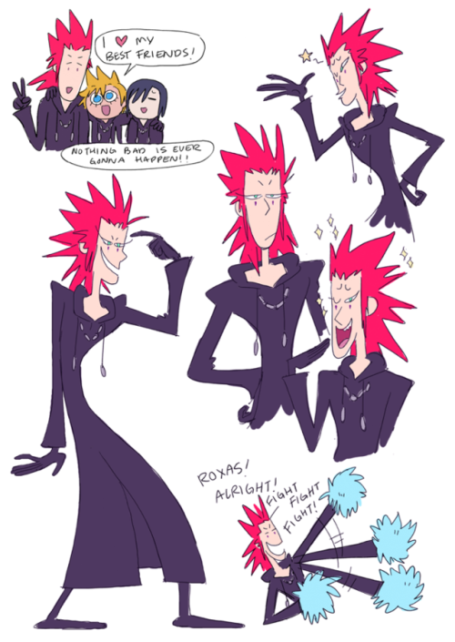 Two doodle pages for a KH doodle zine I never had time to finish XD