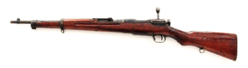 Japanese Type 38 rifles captured by the Chinese during World War II and later converted to 7.62x39At