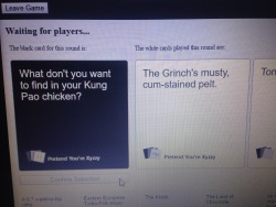 Had A Lovely 5+ Hour Game Of Cards Against Humanity With My Best Friend James And