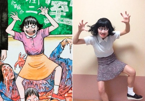 quickweaves: creaturesofnight: Kotaku’s Junji Ito cosplay part.2 Yes ma'am!!!!