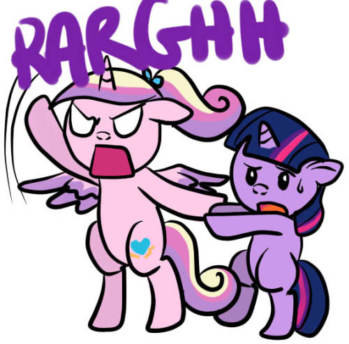 teenprincesscadance:  Ragghhhhhh! Everypony says this! WHYYYYYY??!! Tumblrs have their own story Also you are all confusing Twilight.   Rawr, you tell ‘em Cady~! <3 Do your own thang! Your story’s better anyway, so there. *snapsnapsnap*