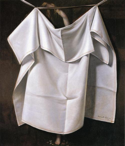performativerelics:Raphaelle Peale - Venus rising from the sea - a deception (1822)