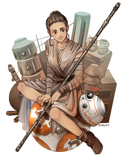 kadeart: Rey &amp; BB-8