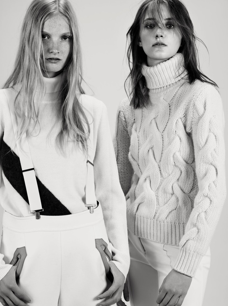 stormtrooperfashion:  Svetlana Dakina and Elisa Raats in “Snow Vintage” by Naomi