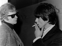 thefoolonthehill67:  Keith Richards chatting with manager, Andrew Loog Oldham