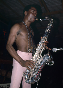 moredarkthanshark:  Fela Kuti, Lagos, Nigeria, 1977 by Bruno Barbey