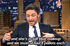 fallontonight:  James McAvoy and the rest of The X-Men cast bonded with constant