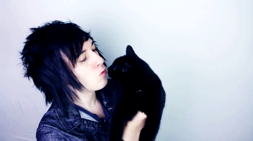 capndesdes:  apparently kitty found something interesting on my face. http://www.youtube.com/watch?v=-FKSiZDaEuM