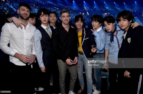 mimibtsghost: BTS WITH CELEBRITIES AT THE BBMAS: TAYLOR SWIFT, THE CHAINSMOKERS, JOHN LEGEND, DJ KHA