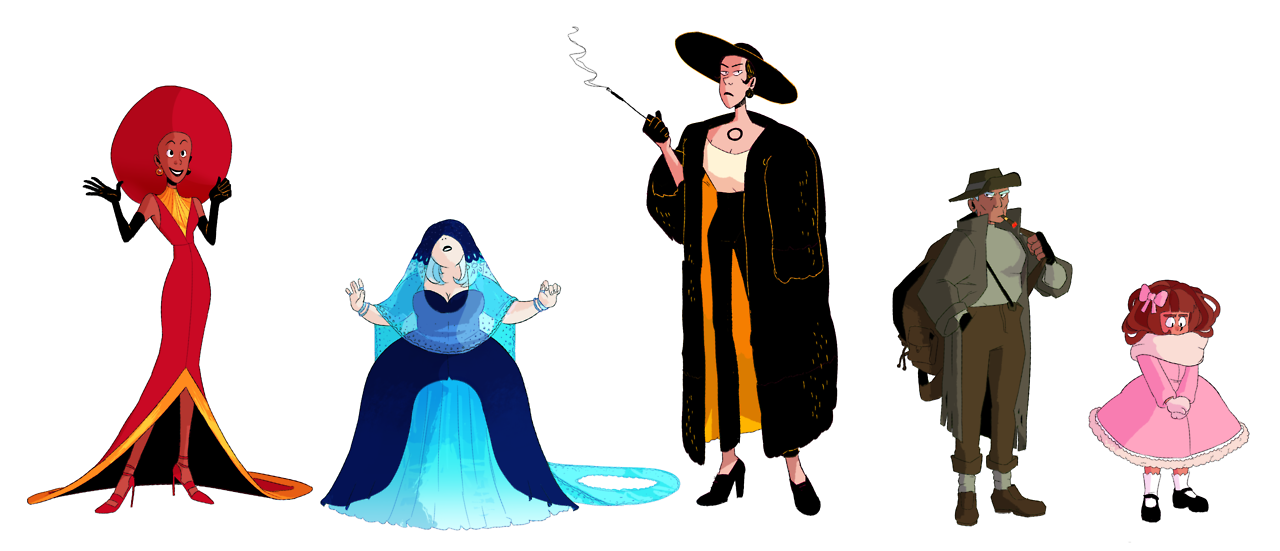 geezmarty:  couple of line ups   i did for my portfolio plus a bonus 😘