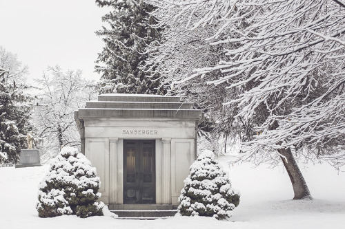 Snowy Mount Olivet Cemetery in Salt Lake City