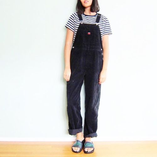 90s black velvet overalls • s/m • www.milkteeths.etsy.com