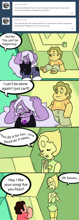 rapid-artwork:  Another hard day of Opal AU asks…I branched out, did some animated gifs, some color panels…I think I managed to up the quality of these things.Thoughts?