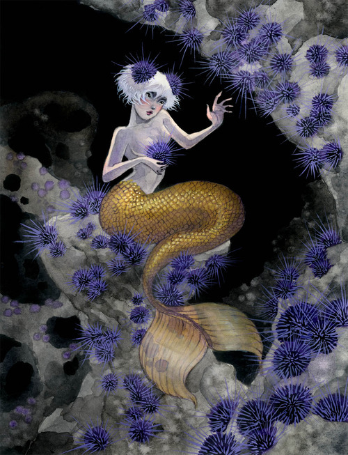 chibipanda342:  fuckyeahillustrativeart:  by Renee Nault on Tumblr!   I love these mermaids(can they be considered mermaids or people?)awesomness to this Renee Nault! 