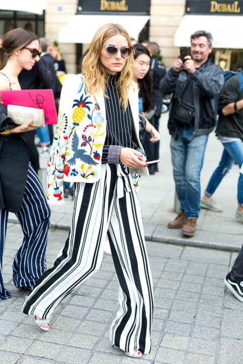 harpersbazaar:  The Best of Paris Couture Style Olivia Palermo brings bold prints to the City of Lig