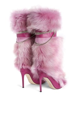 plugprinc3ss:Giuseppe Zanotti Amaia Chain Faux Fur Boots